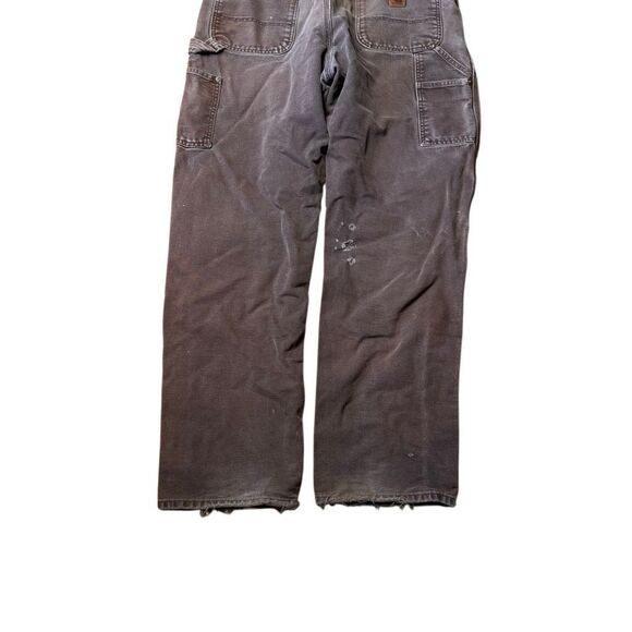 Vintage Carhartt B136 DKB 36X34 Distressed Fading Double Knee Brown Pants - Picture 7 of 8